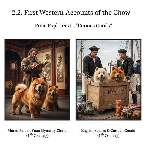 Chow Chow trong hai bối cảnh lịch sử: Marco Polo ghi chép ở Trung Hoa và thủy thủ Anh đưa Chow Chow lên tàu như “hàng hóa kỳ lạ”