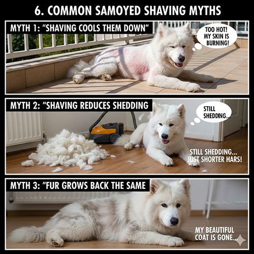 Những hiểu lầm phổ biến khi cạo lông chó Samoyed