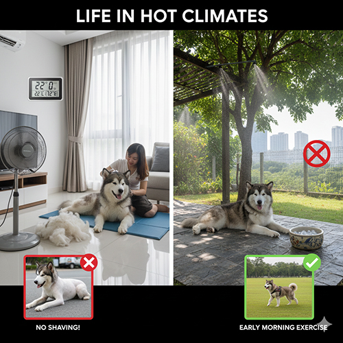Cách nuôi chó Alaska Malamute tại Việt Nam trong khí hậu nóng và nhà phố