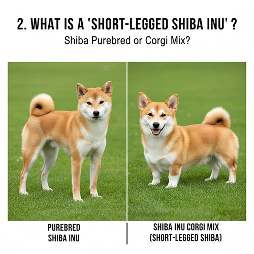 So sánh chó Shiba Inu thuần và Shiba chân ngắn lai Corgi qua ngoại hình chân và thân