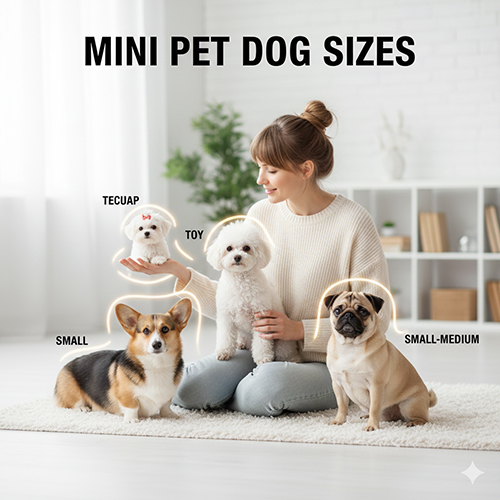 Phân loại chó cảnh mini theo kích cỡ teacup toy small