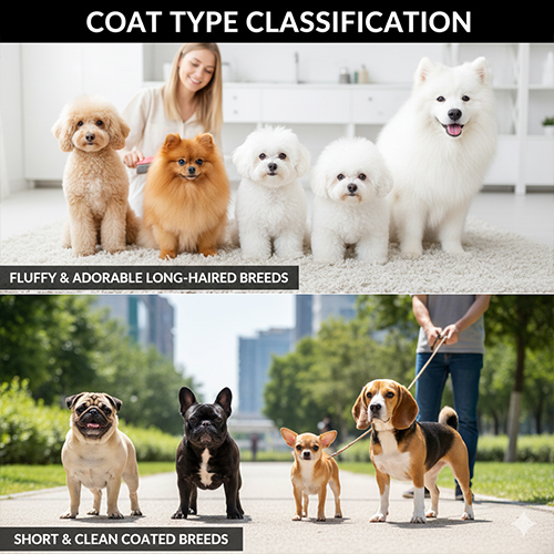 Phân loại các giống chó cảnh theo kiểu lông xù và lông ngắn kèm hình ảnh minh họa