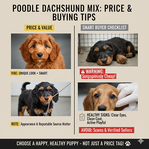 Giá Poodle lai Lạp xưởng và kinh nghiệm chọn mua