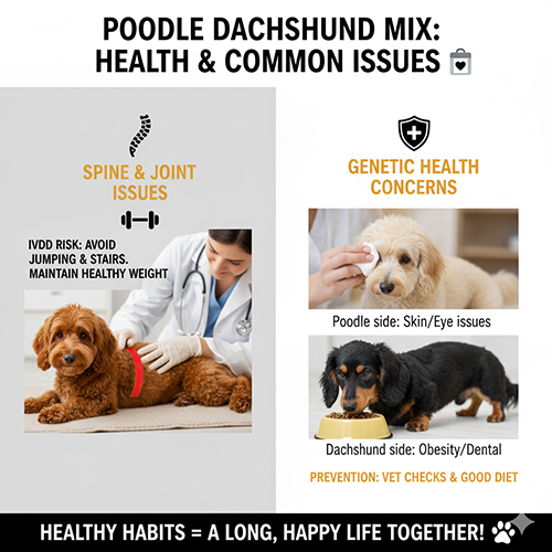 Sức khỏe và các bệnh dễ gặp ở Poodle lai Lạp xưởng