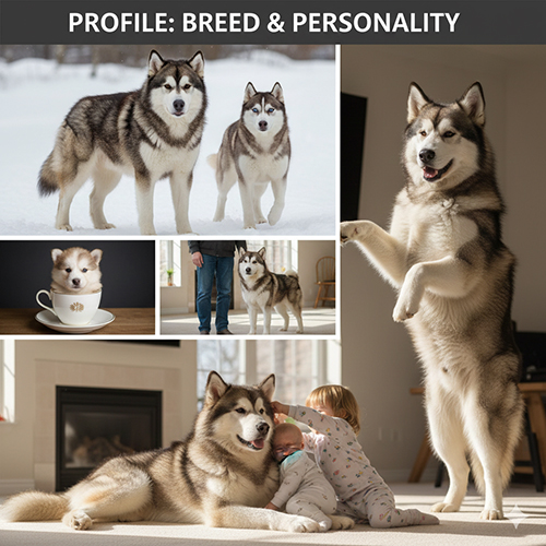 Hồ sơ giống chó Alaska Malamute với đặc điểm ngoại hình và tính cách gia đình