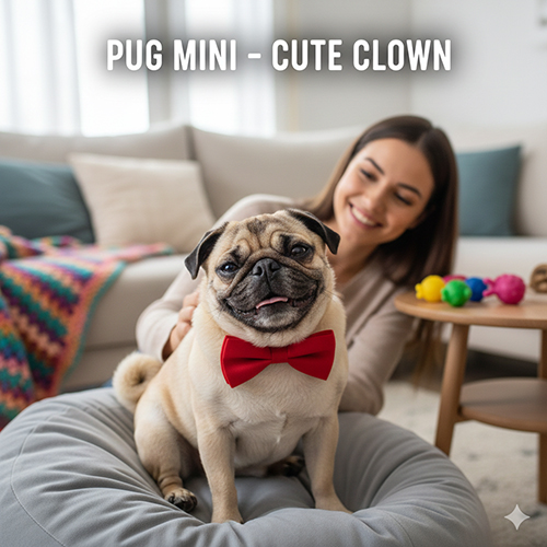 Pug mini mặt xệ dễ thương thân thiện và ngoan hiền