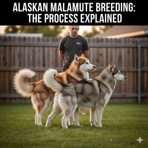 Quy trình một lần phối giống chó Alaska Malamute diễn ra tự nhiên và an toàn