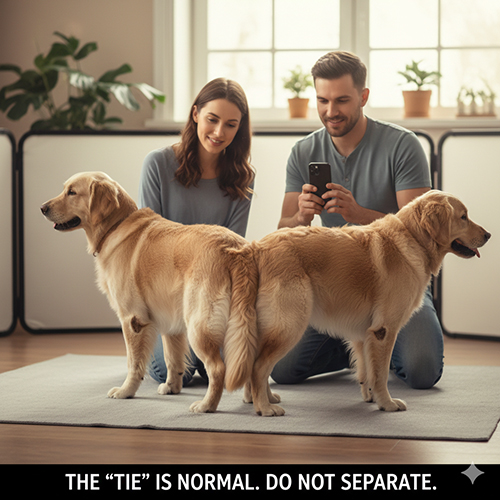 Quy trình phối giống chó Golden – hiện tượng “dính khóa” và lưu ý khi phối