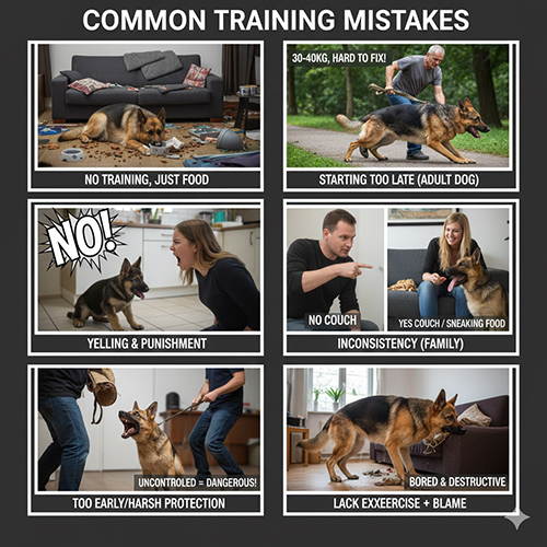 Những sai lầm phổ biến khi huấn luyện chó Becgie Đức tại nhà