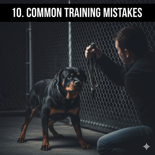 Những sai lầm thường gặp khi huấn luyện chó Rottweiler như bạo lực và dọa nạt