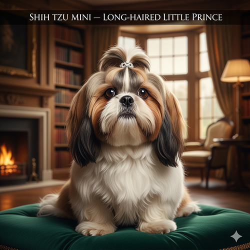 Shih Tzu mini lông dài đáng yêu phù hợp nuôi trong nhà