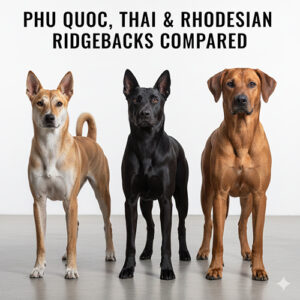 So sánh chó Phú Quốc, chó xoáy Thái và Rhodesian Ridgeback Nam Phi