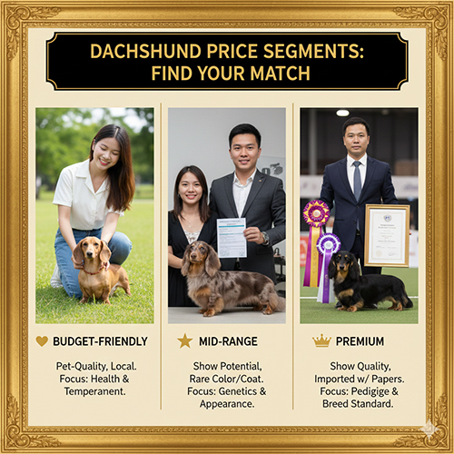 So sánh các tầm giá chó Lạp xưởng