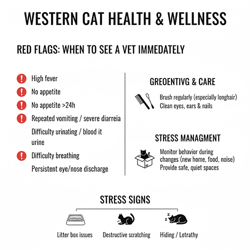 Các dấu hiệu sức khỏe nguy hiểm ở mèo Tây và khi nào cần đưa đi thú y