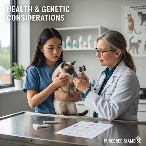Khám sức khỏe cho mèo Xiêm thuần chủng cùng bác sĩ thú y – lưu ý các vấn đề di truyền và chăm sóc định kỳ