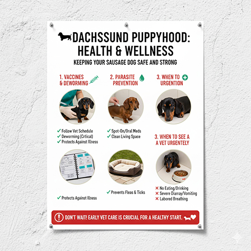 Hướng dẫn sức khỏe cơ bản, tiêm phòng và tẩy giun cho chó Lạp xưởng con