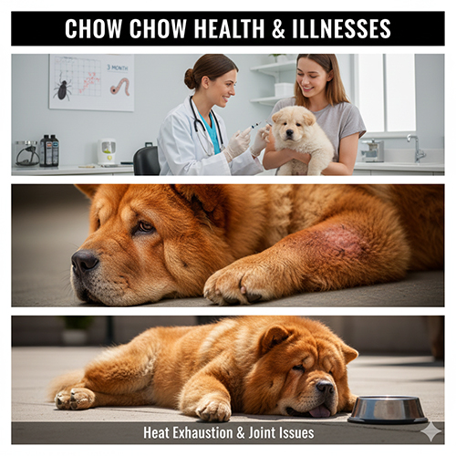 Sức khỏe và các bệnh thường gặp ở chó Chow Chow