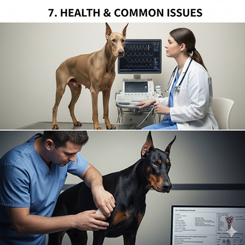 Sức khỏe Doberman và các bệnh thường gặp như tim, xoắn dạ dày và vấn đề da
