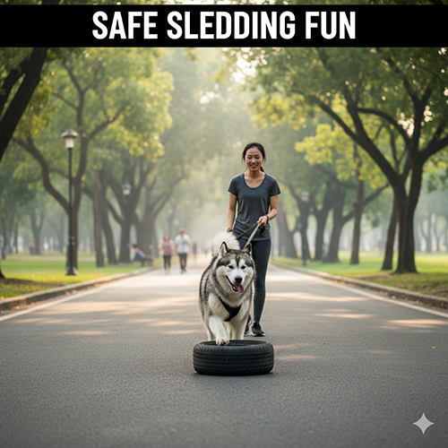 Tập kéo xe an toàn cho chó Alaska theo phiên bản phù hợp Việt Nam