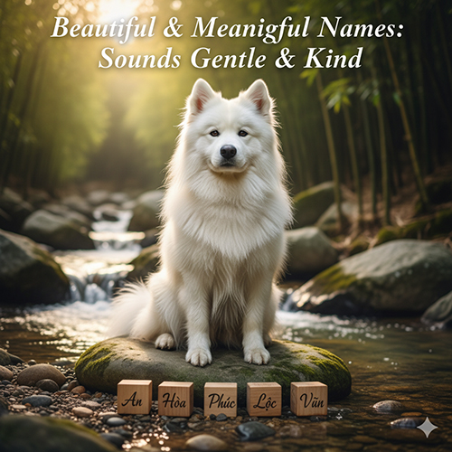 Tên chó đẹp và ý nghĩa – gợi ý những cái tên mang năng lượng hiền lành, tích cực như An, Hòa, Phúc, Lộc, Vân, Nhi