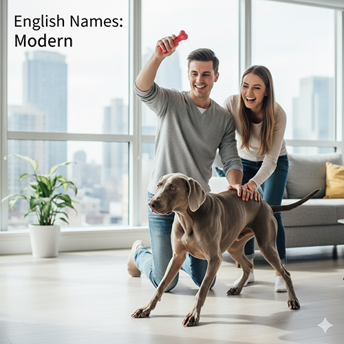 Tên chó tiếng Anh ngắn gọn, hiện đại – gợi ý đặt tên theo năng lượng, bầu trời và sắc màu