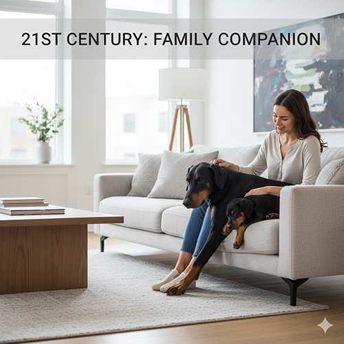 Doberman thế kỷ 21 – từ chó nghiệp vụ trở thành bạn đồng hành trong gia đình