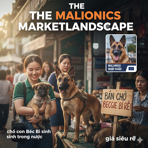 Toàn cảnh thị trường mua bán chó Béc Bỉ Malinois tại Việt Nam với nhiều phân khúc giá