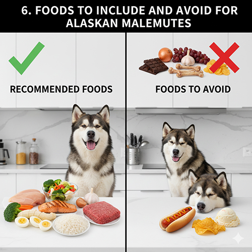 Thực phẩm nên và không nên cho chó Alaska ăn để đảm bảo sức khỏe
