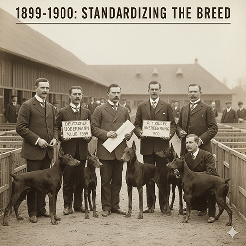 Tiêu chuẩn hóa giống chó Doberman giai đoạn 1899–1900 tại Đức