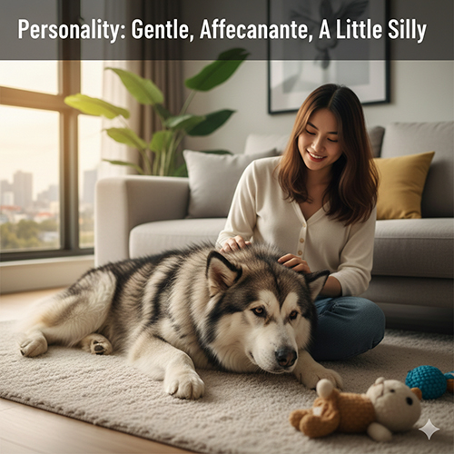 Tính cách chó Alaska Malamute – hiền, tình cảm, hơi ngáo