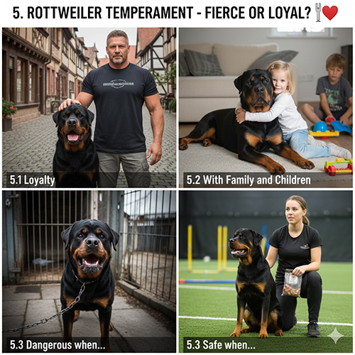 Tính cách chó Rottweiler: trung thành, mạnh mẽ và an toàn khi được nuôi dạy đúng cách