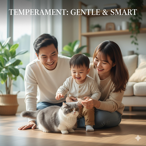 Mèo Munchkin xám trắng hiền lành, thông minh và thân thiện, dễ hòa nhập với gia đình có trẻ nhỏ và người lớn tuổi.