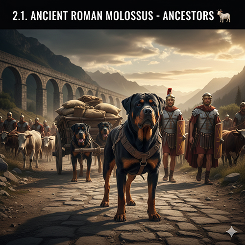 Tổ tiên chó Rottweiler từ đàn chó Molossus La Mã cổ đại