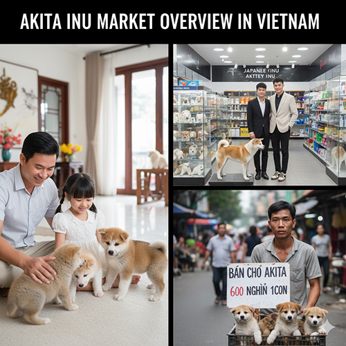 toàn cảnh thị trường mua bán chó Akita Inu tại Việt Nam