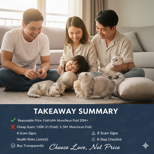 Tóm tắt cảnh báo mèo tai cụp giá rẻ – dấu hiệu lừa cọc, rủi ro sức khỏe và checklist an toàn trước khi mua