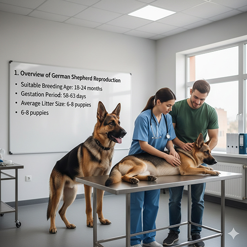 Tổng quan sinh sản ở chó Becgie Đức trong phòng khám thú y