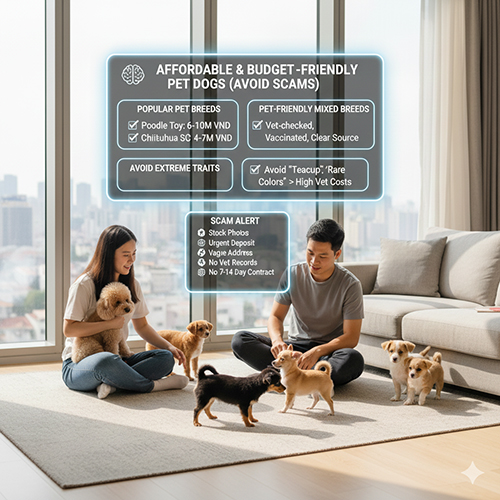 Top chó cảnh giá rẻ hợp túi tiền, chọn mua an toàn và tránh bẫy lừa đảo