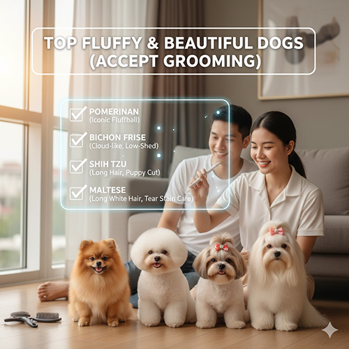 Top chó cảnh lông xù đẹp, cần grooming định kỳ để giữ dáng và bộ lông