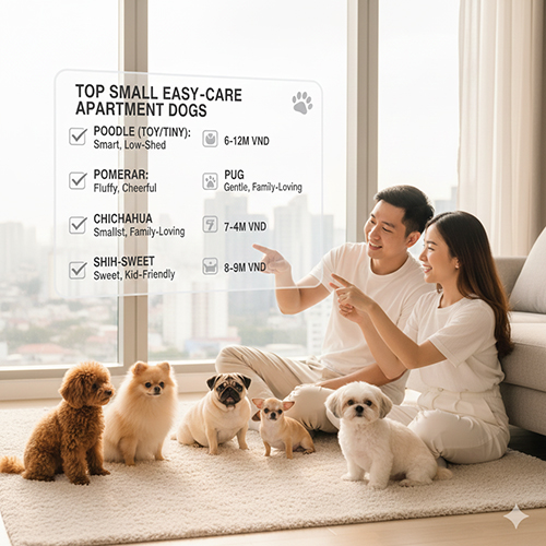 Top chó cảnh nhỏ dễ nuôi, phù hợp sống trong căn hộ chung cư