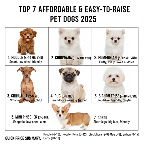 top giống chó cảnh nhỏ dễ nuôi và có giá phải chăng cho người mới
