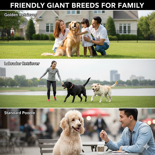 anh minh hoa cac giong cho to hien lanh golden labrador standard poodle phu hop gia dinh va tre nho