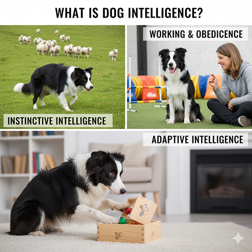 Ba khía cạnh trí thông minh của chó Border Collie gồm bản năng, vâng lời và thích nghi