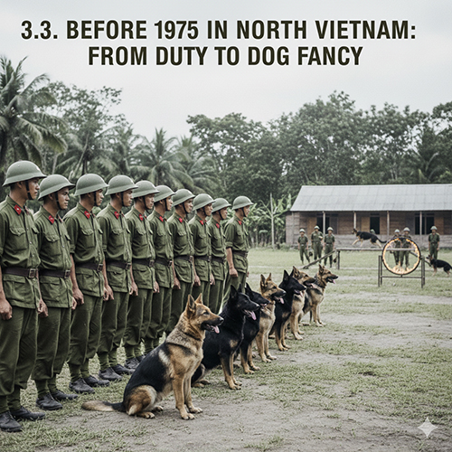 Hình tư liệu lực lượng công an – quân đội miền Bắc huấn luyện chó Becgie Đức trước năm 1975
