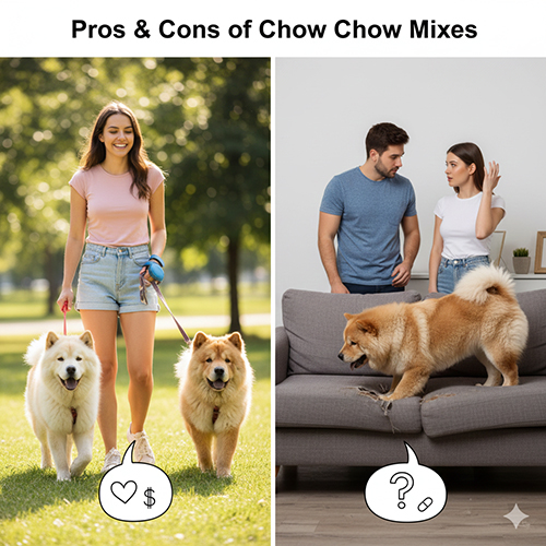 Ưu và nhược điểm khi nuôi chó Chow Chow lai trong thực tế