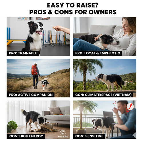Ưu và nhược điểm khi nuôi chó Border Collie tại Việt Nam