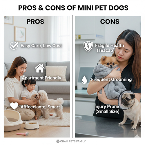 Ưu và nhược điểm khi nuôi chó cảnh mini cho gia đình