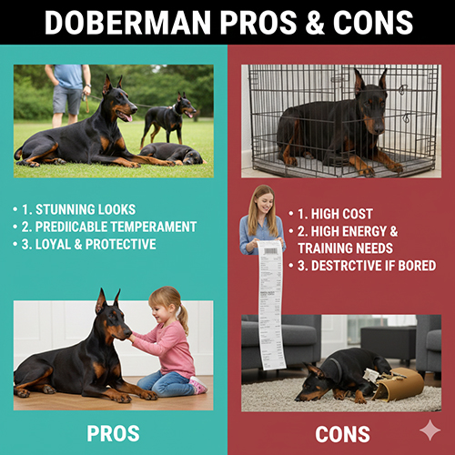 Tổng hợp ưu và nhược điểm của việc nuôi chó Doberman thuần chủng qua hình minh họa trực quan