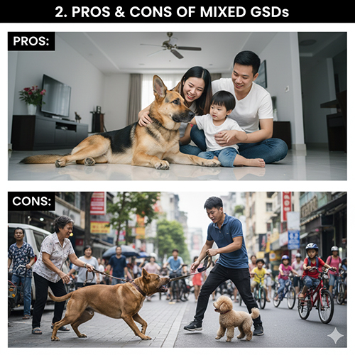 Ưu điểm và nhược điểm khi nuôi chó Becgie lai tại Việt Nam