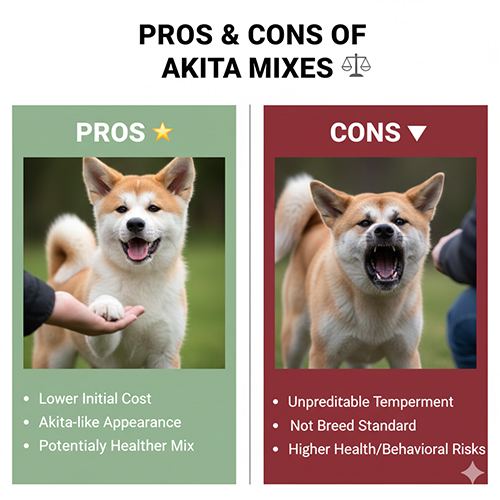 So sánh ưu điểm và nhược điểm của chó Akita lai qua hình ảnh minh họa