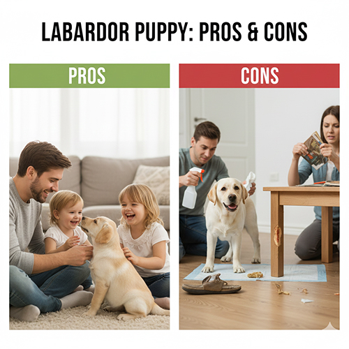 Ưu và nhược điểm khi nuôi chó Labrador con trong gia đình